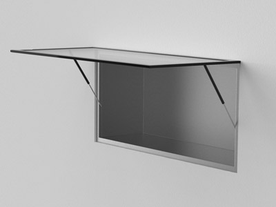 3D model illustration of Elgin Casefront Wall-Mount Showcase (open) 3D model illustration of Elgin Casefront Wall-Mount Showcase (open)